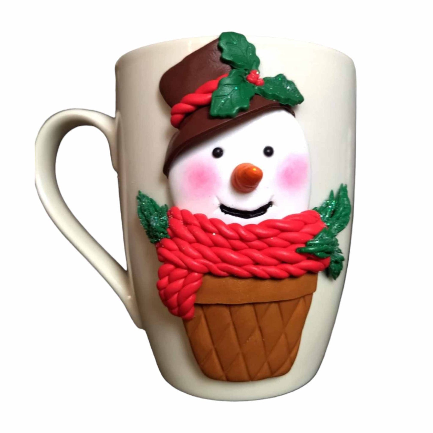 Cana de Craciun Fimo "Om de zapada" modelat manual cu lut polimeric Fimo. Cadou unic de Craciun.