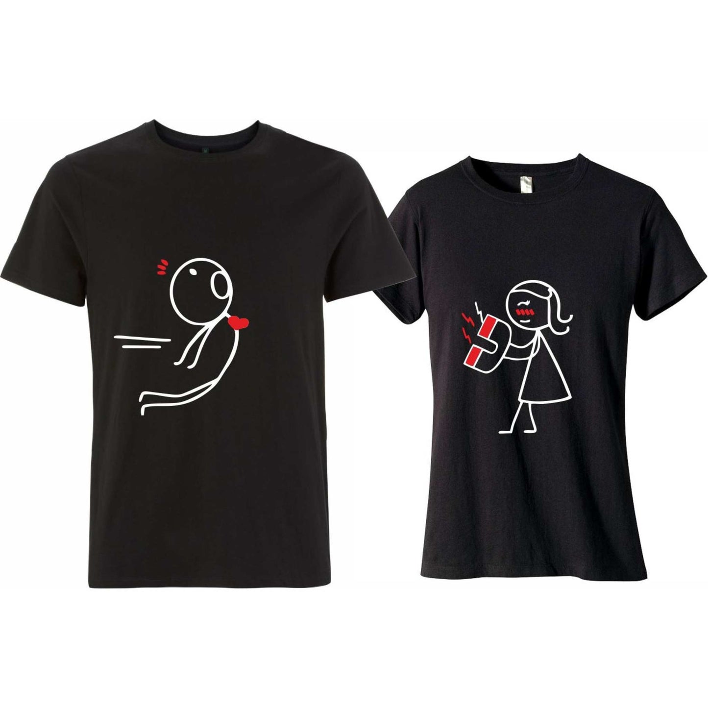 Tricouri de cuplu amuzante, 100% bumbac, personalizate, de calitate, couduri ideale de cuplu.
