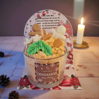 Lumanare de Craciun personalizata pentru iubita, din ceara naturala de soia. Cadou unic de Craciun pentru iubita.