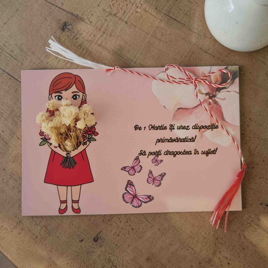 Matisoare cu flori uscate, naturale, cadou unic, realizat handmade pentru educatoare, invatatoare mama.