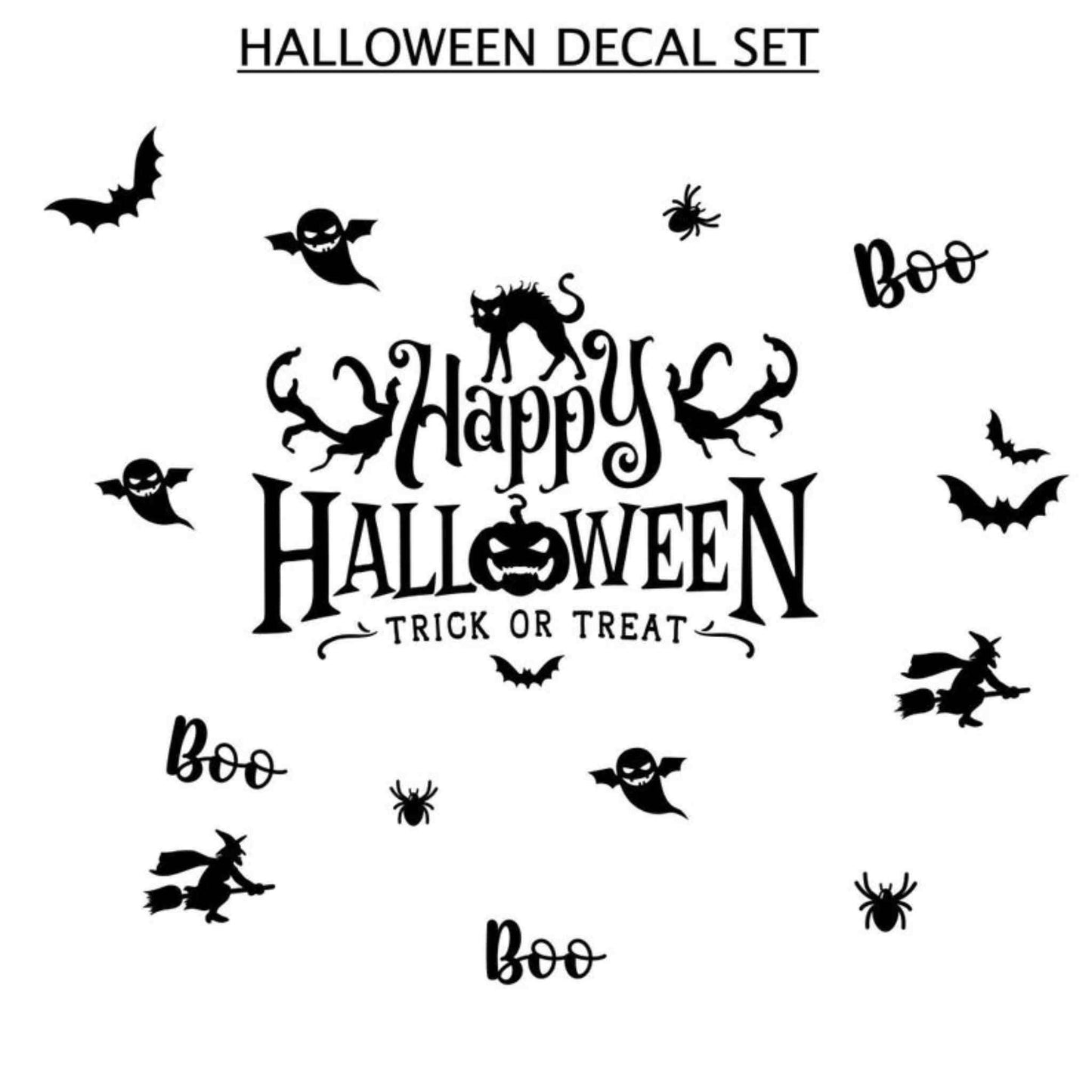 Set stickere de Halloween, pentru geam sau perete. Decoratiune de Halloween.