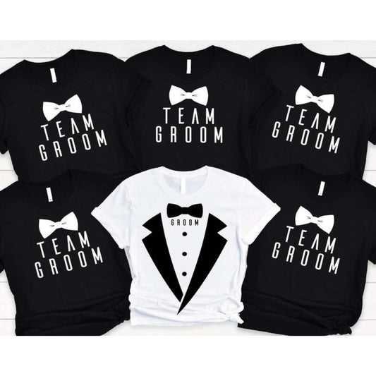 Tricouri petrecerea burlacilor, personalizate, 100% bumbac. Tricouri Groom Squad.