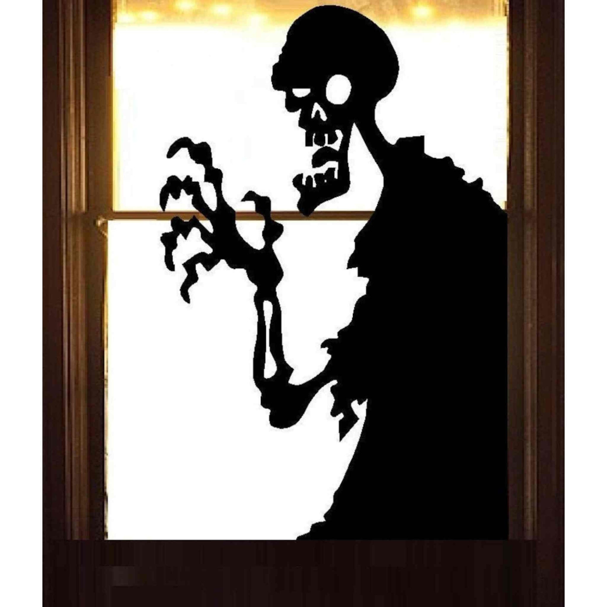 Sticker Halloween "Zombie", infricosator, pentru geam sau perete, cu aplicare usoara si rezistent in timp.