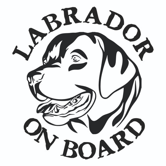 Sticker Labrador on board, auto cu aplicare usoara, rezistent la jet de apa. Sticker labrador on board.