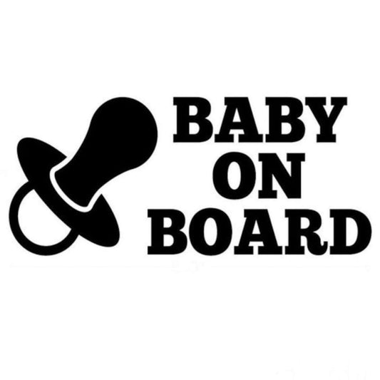 Stickere baby on board auto cu suzeta cu aplicare usoara, ieftine. Stickere baby on board.