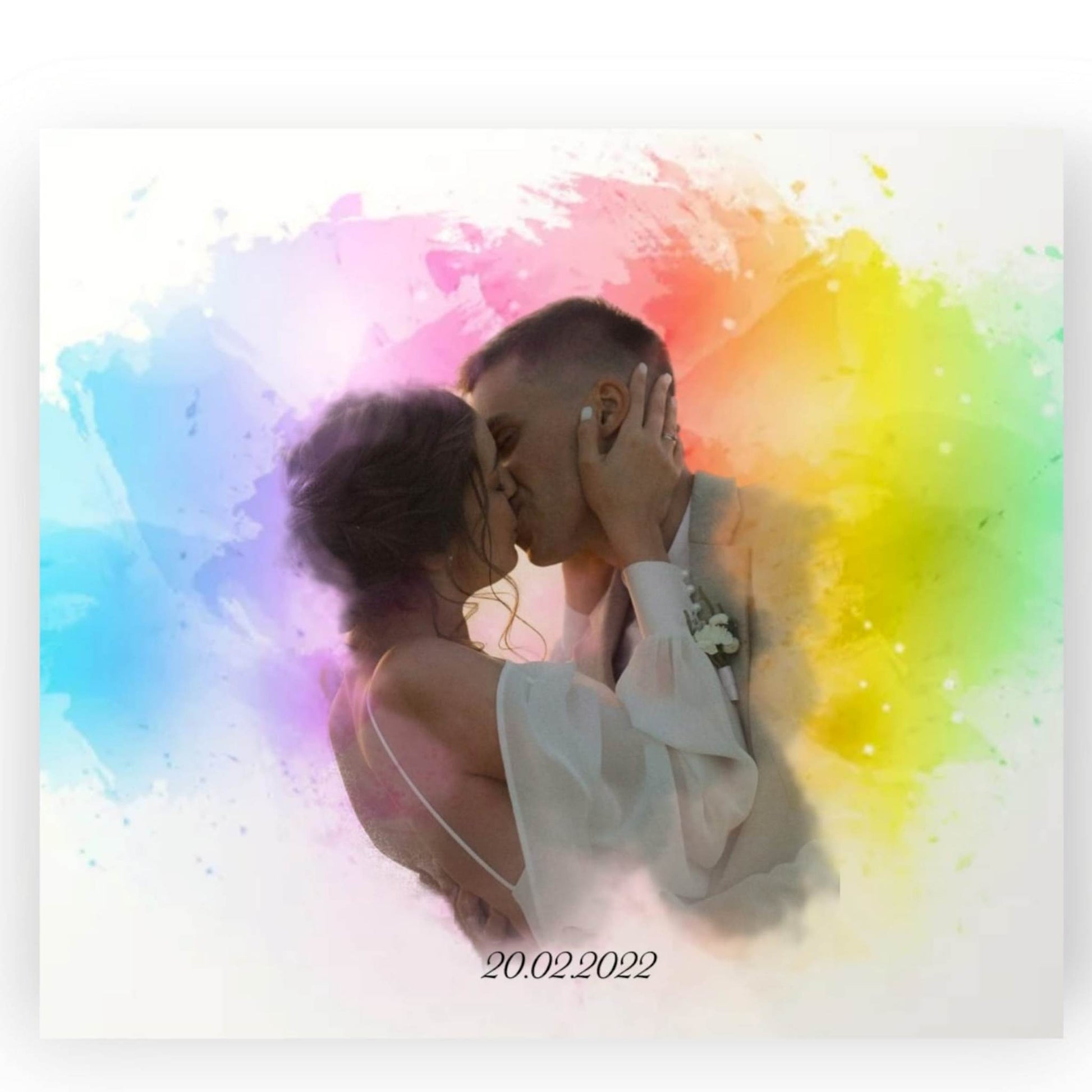 Tablou Canvas A3 personalizat cu poza si efect watercolor.
